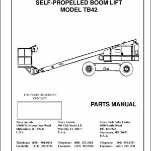 Terex Self Propelled Boom Lift TB42 Parts Manual 12261 232 (1)