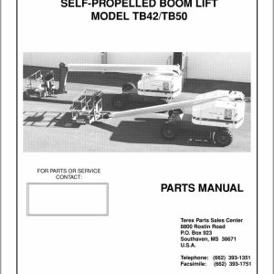 Terex Self Propelled Boom Lift TB42 TB50 Parts Manual 12261 232 (1)