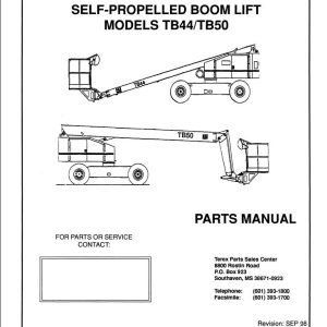 Terex Self Propelled Boom Lift TB44 TB50 Parts Manual 17161 (1)
