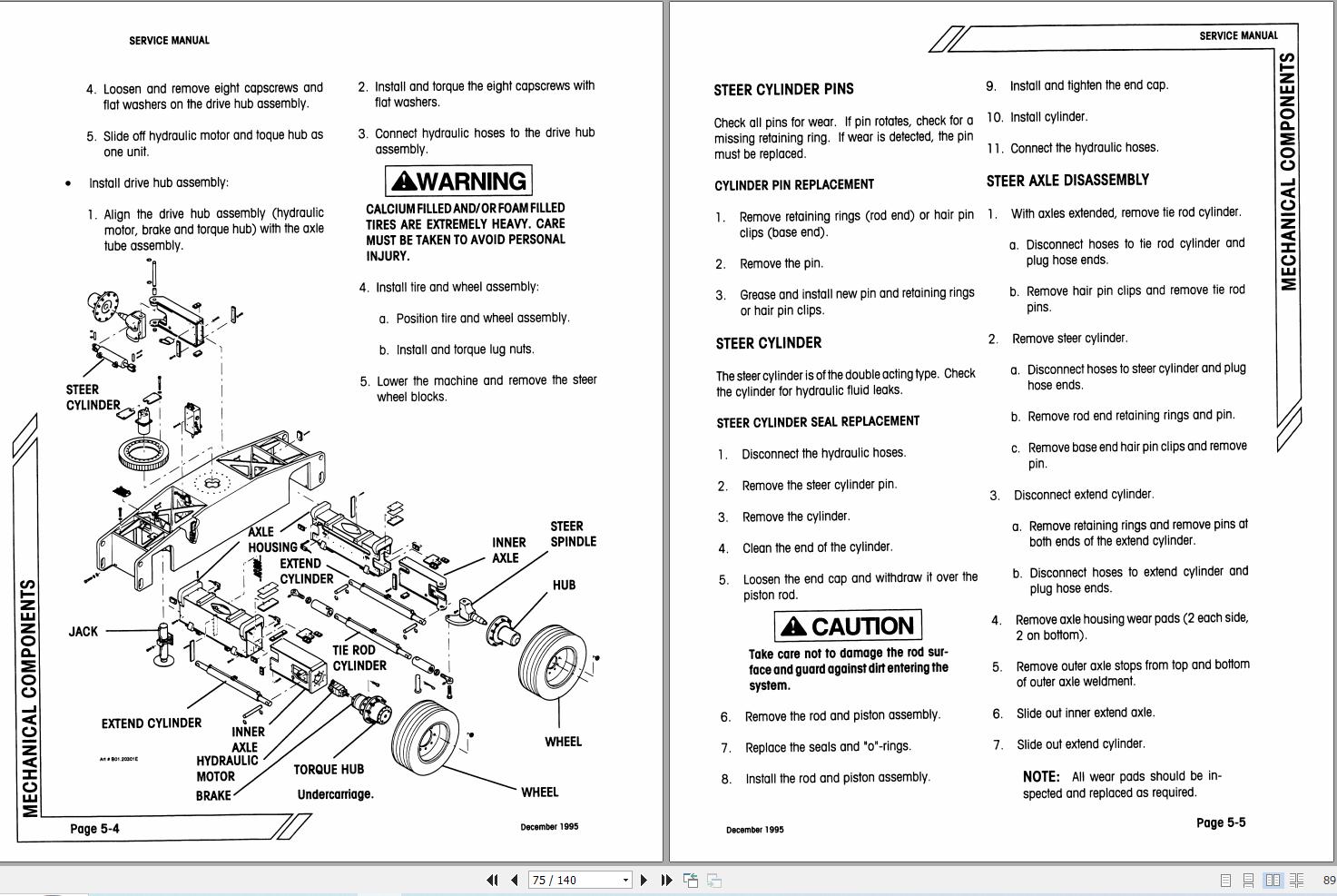 Terex Self Propelled Boom Lift TB86 Service Maintenance Manual 17159 (2)