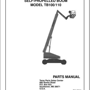 Terex Self Propelled Boom TB100 TB110 Parts Manual 17164 (1)