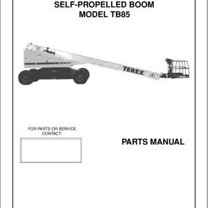 Terex Self Propelled Boom TB85 Parts Manual 17145 (1)