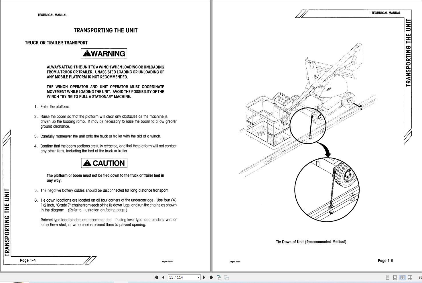 Terex Self Propelled Knuckle Boom Lift TA33 Operation Technical Manual 17331 (2)