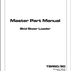 Terex Skid Steer Loader TSR50 TSR60 Part Manual 7000 567 (1)