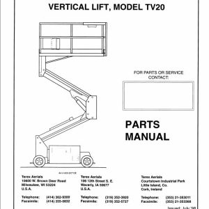 Terex Vertical Lift TV20 Parts Manual 17514 (1)