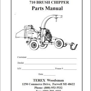 Terex Woodsman Brush Chipper 710 Parts Manual 12500182 710 (1)