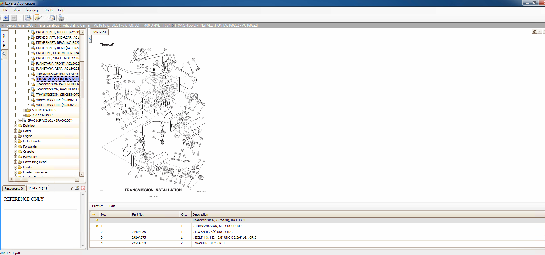 Tigercat EPC Q2 06.2026 Parts Catalog Service Operator Manuals VMWARE 2