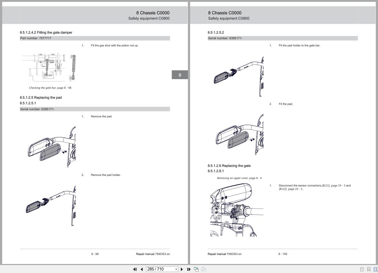 Toyota Forklift SPE120 to SPE200L Repair Manual 7590353 040 2