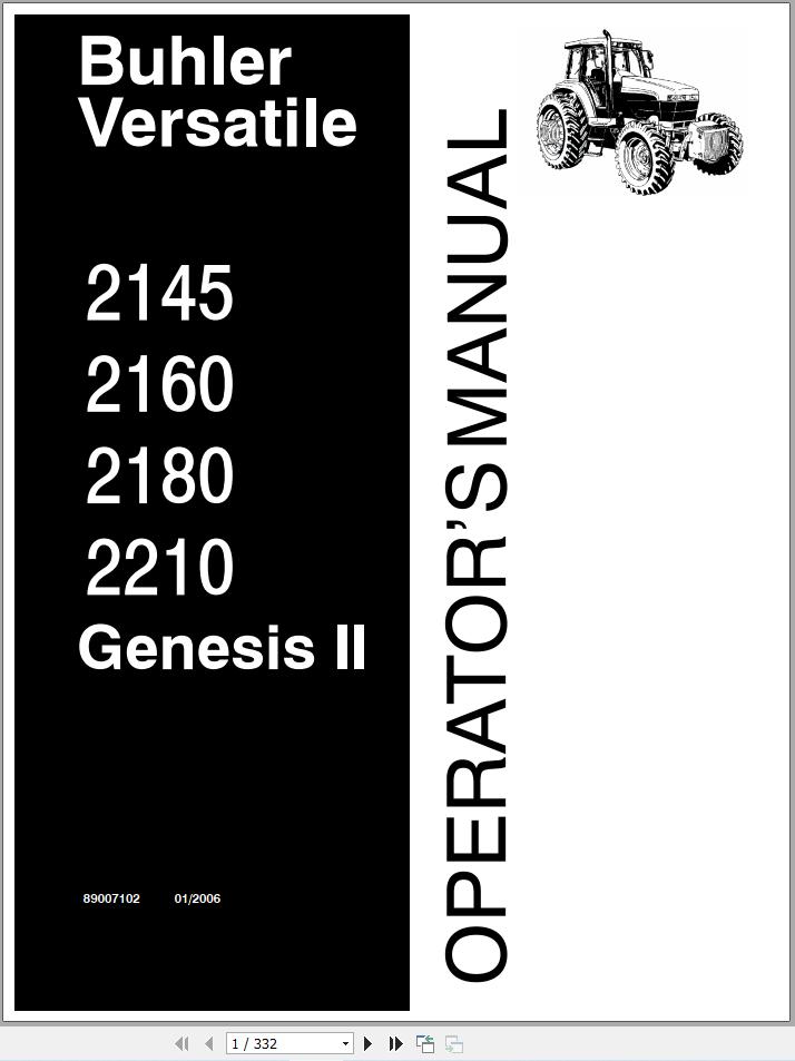 Versatile Tractor 2WD Genesis Operation Manual (1)
