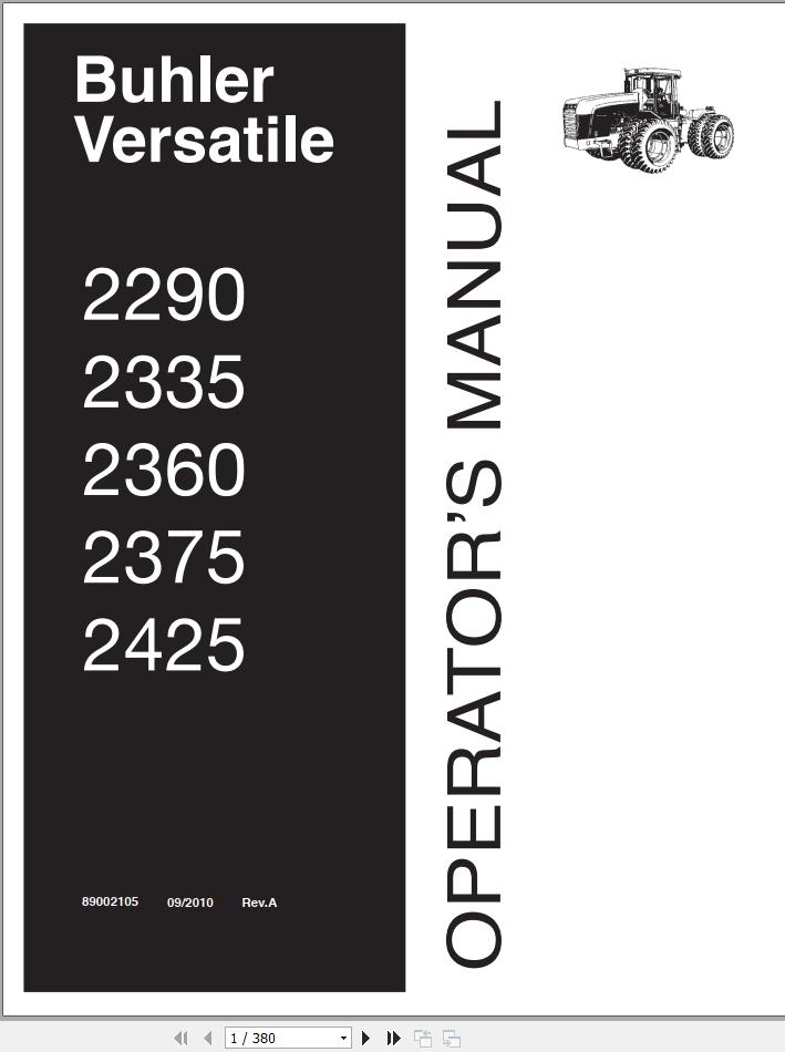 Versatile Tractor 4WD T3 2375 Classic Operation Manual (1)