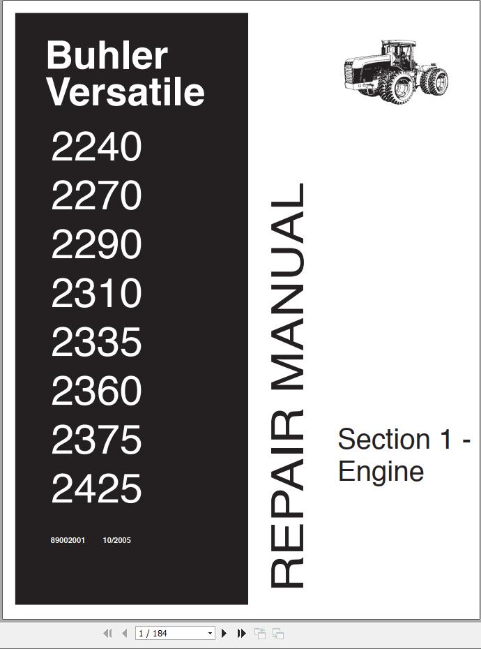 Versatile Tractor 4WD T3 2375 Classic Repair Manual (1)