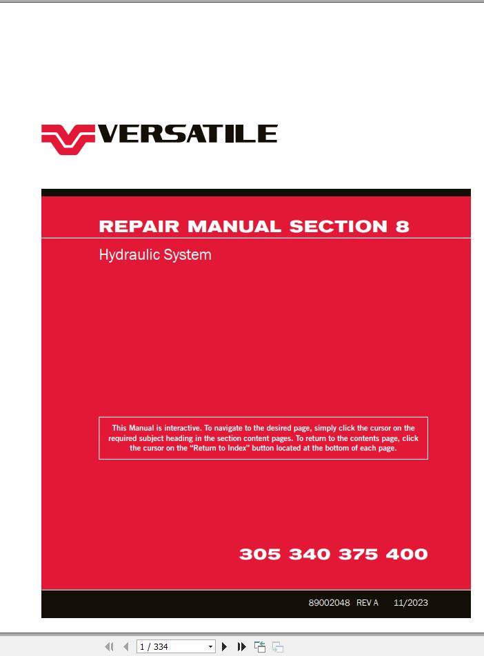 Versatile Tractor 4WD T3 Repair Manual (1)