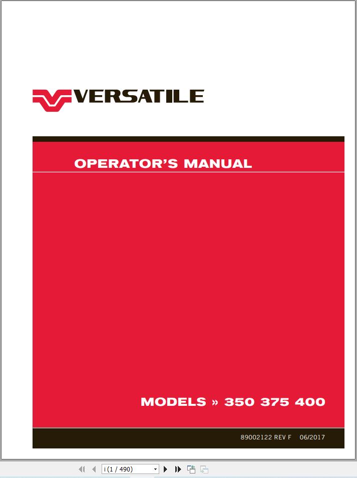 Versatile Tractor 4WD T4i Operation Manual (1)