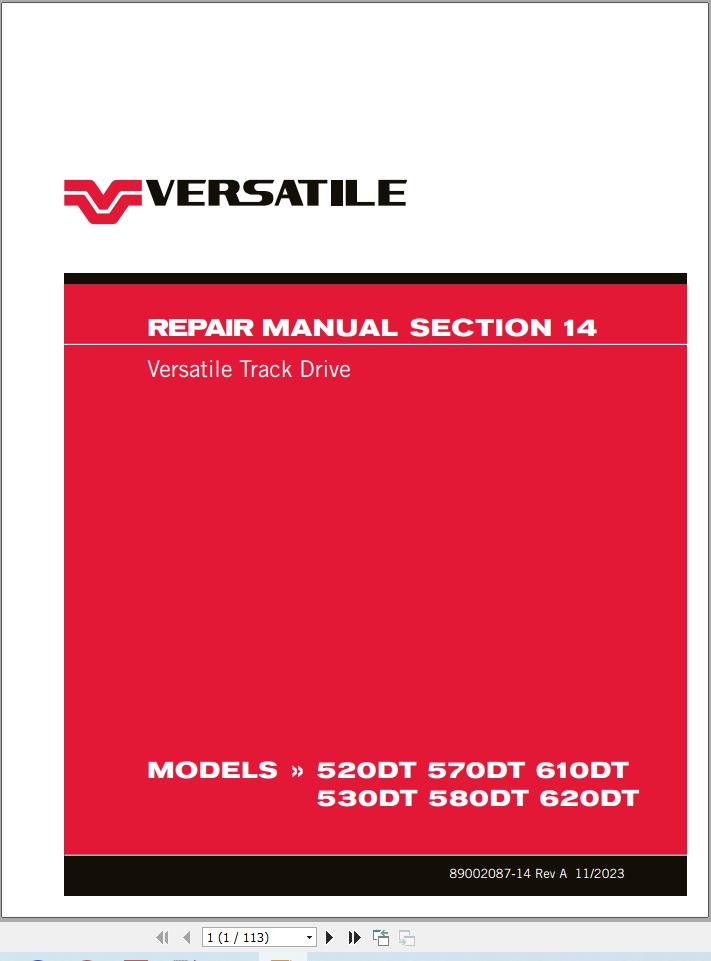 Versatile Tractor L4WD DT T4f Repair Manual (2)