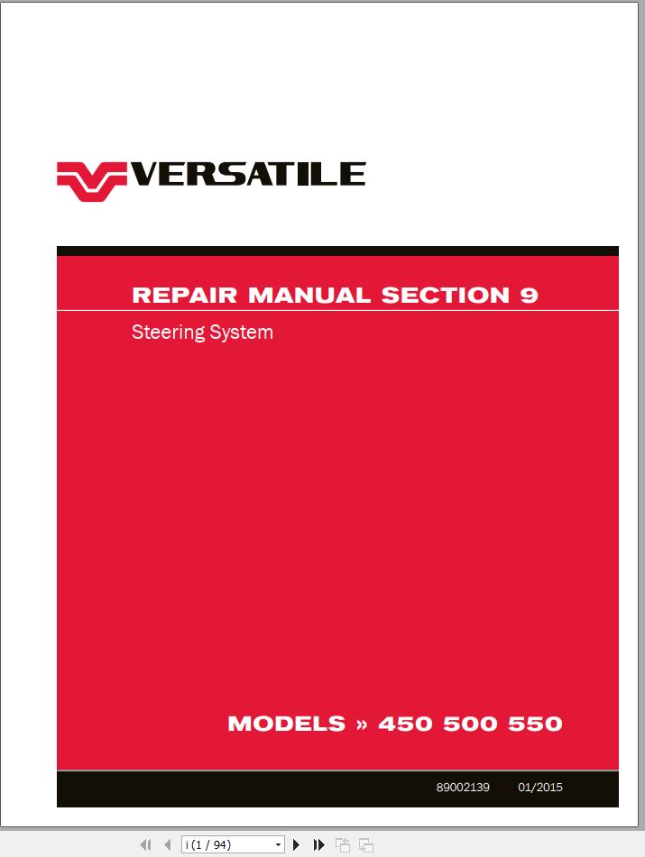 Versatile Tractor L4WD DT T4i Repair Manual (1)