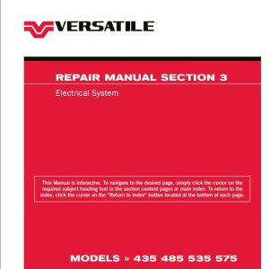 Versatile Tractor L4WD T3 435 to 575 Repair Manual (1)