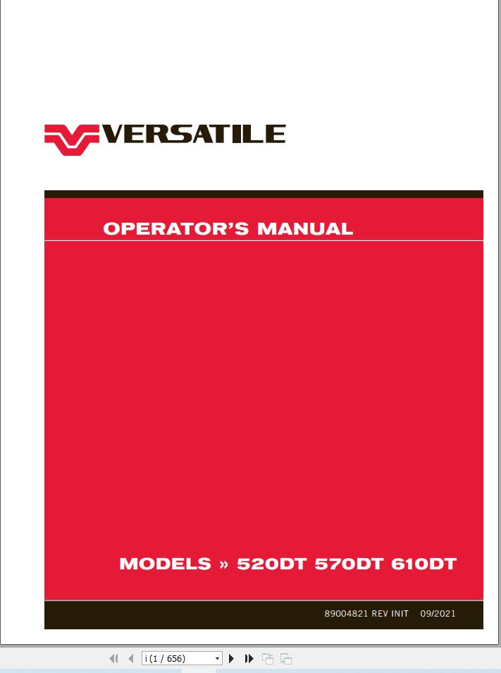 Versatile Tractor LL4WD DT T4f Operation Manual (1)