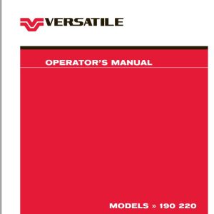 Versatile Tractor MFWD 190 220 T3 Operation Manual (1)