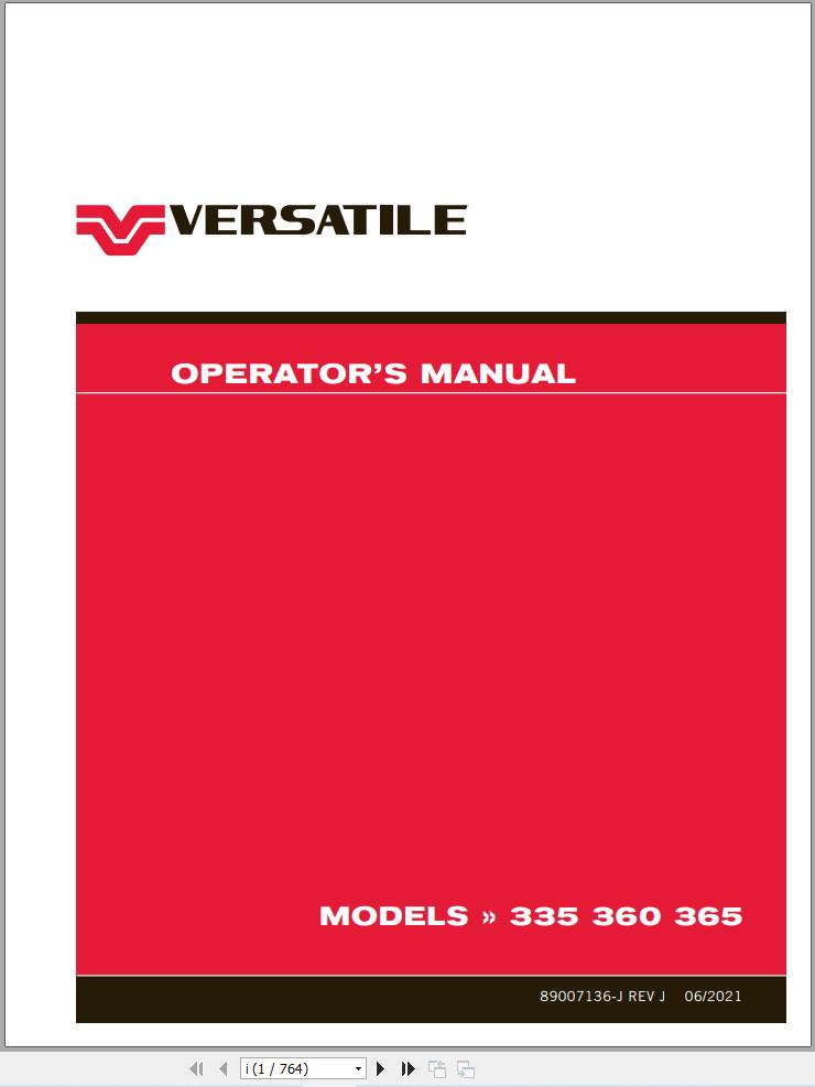 Versatile Tractor MFWD T4f Operation Manual (1)