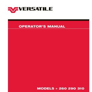 Versatile Tractor MFWD T4i Operation Manual (1)