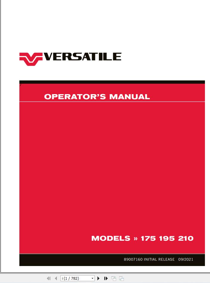 Versatile Tractor Nemesis Operation Manual (1)