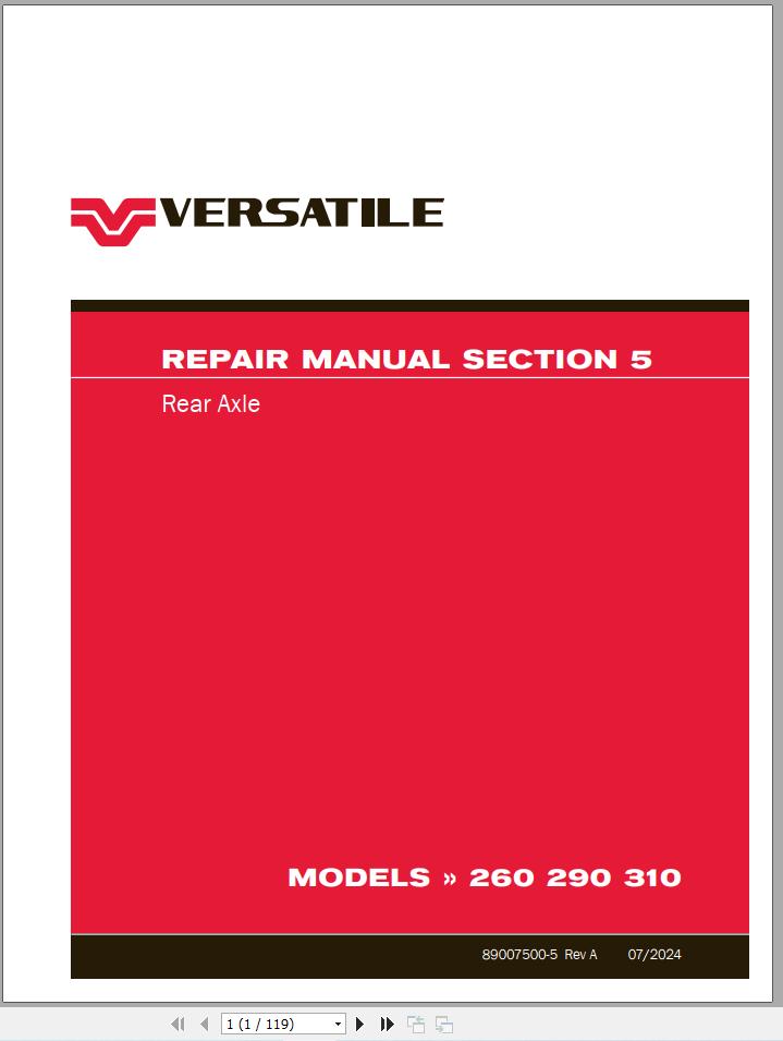 Versatile Tractor T4i Repair Manual (1)