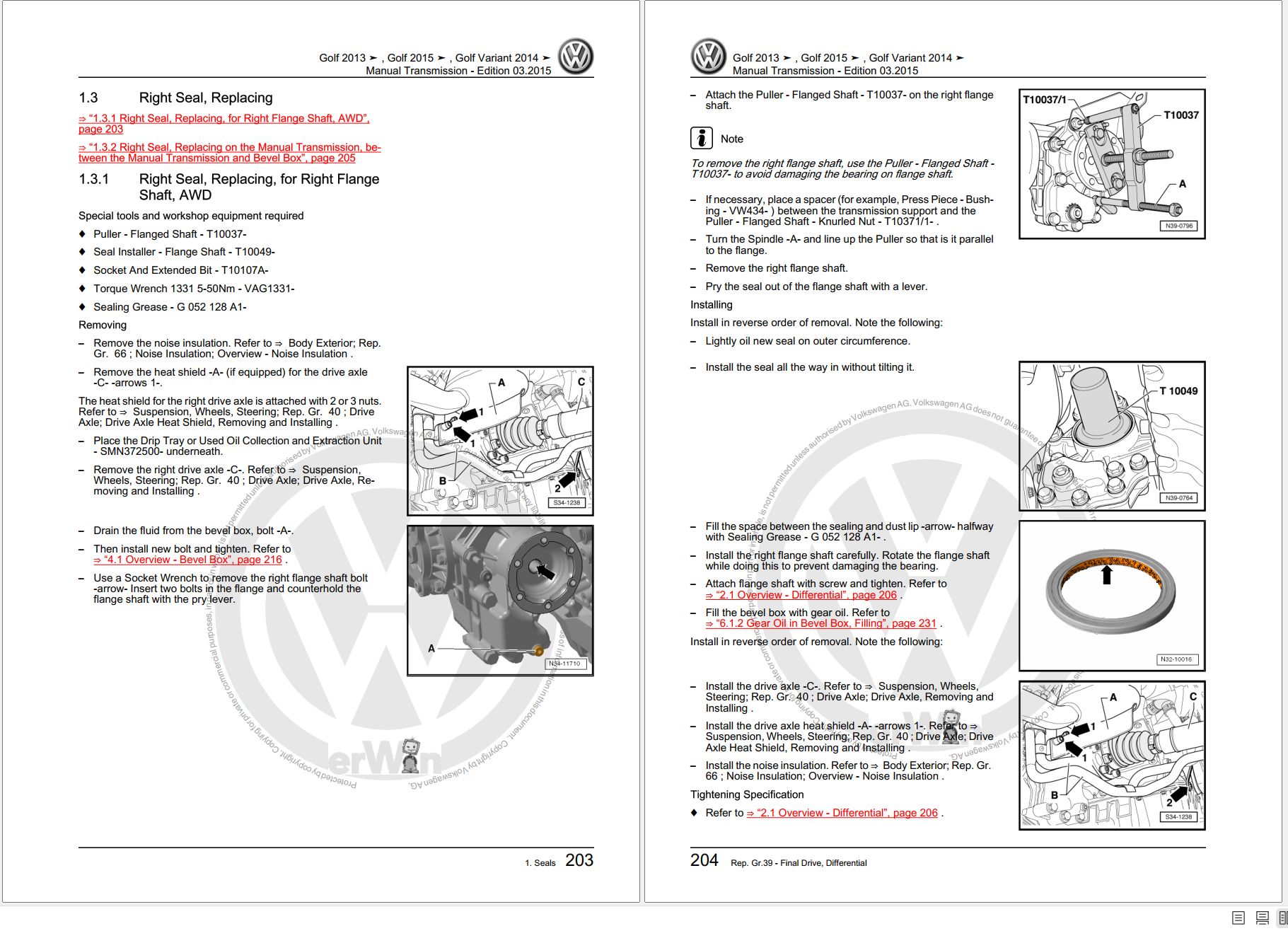 Volkswagen Golf Mk7 2012 2020 Workshop Service Manual 4
