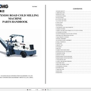 XCMG Road Cold Milling Machine XM100 XM101 Parts Book P1004 1