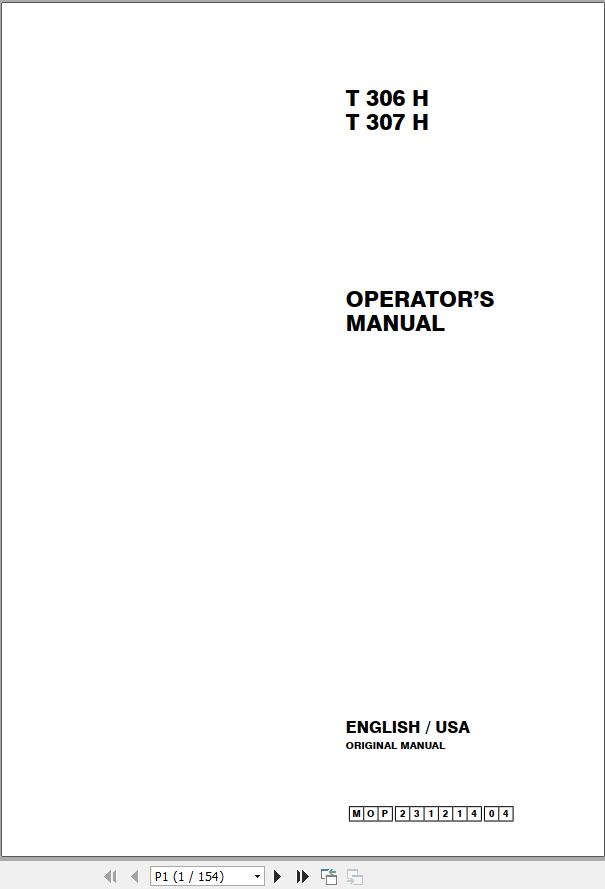 Ausa Taurulift T306H T307H Operation Manual 1
