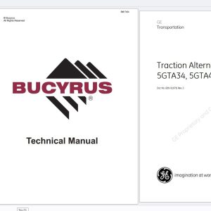 Bucyrus Traction Alternator 5GTA34 5GTA41 5GTA42 Technical Manual GEK 91678C (1)