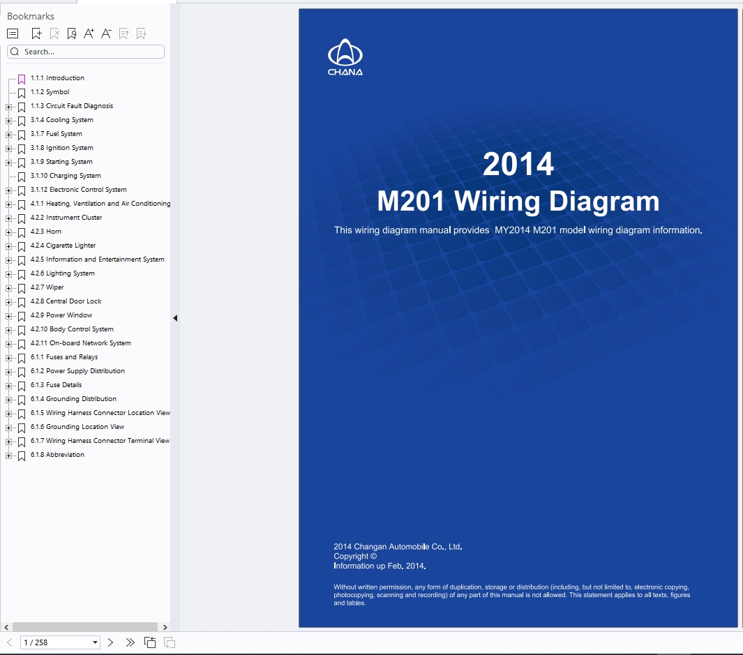 Changan Automotive 3.09 GB PDF Service Manual Wiring Diagram (8)