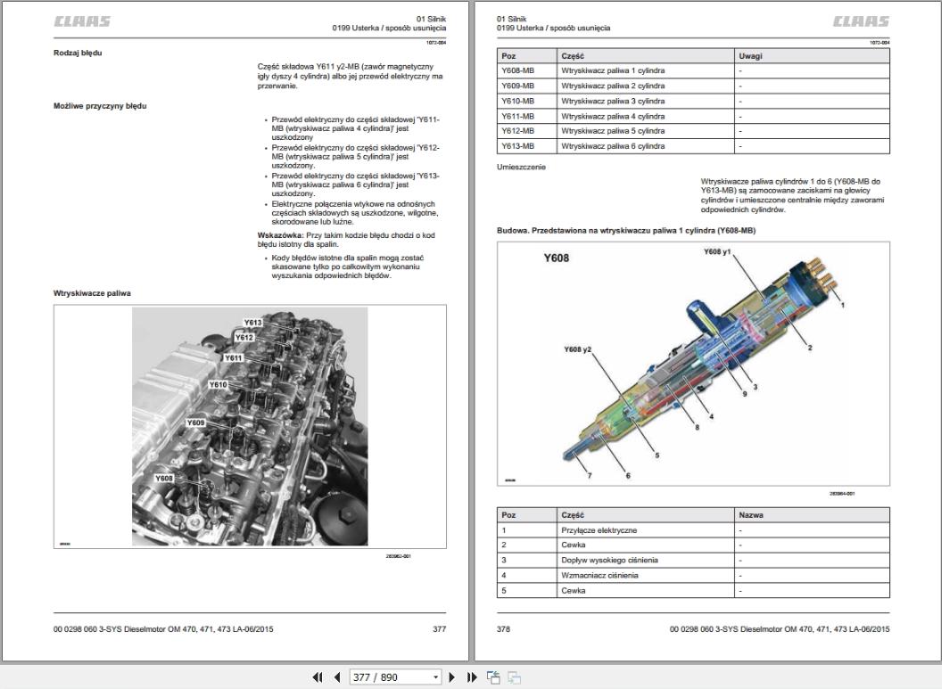 Claas Combine Lexion 760 740 C65 Operation Repair Manual PL 5