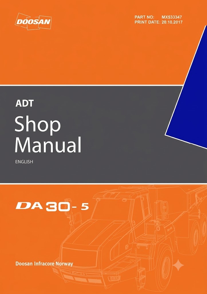 Develon Articulated Dump Truck DA30 5 Shop Manual MX533347 (1)