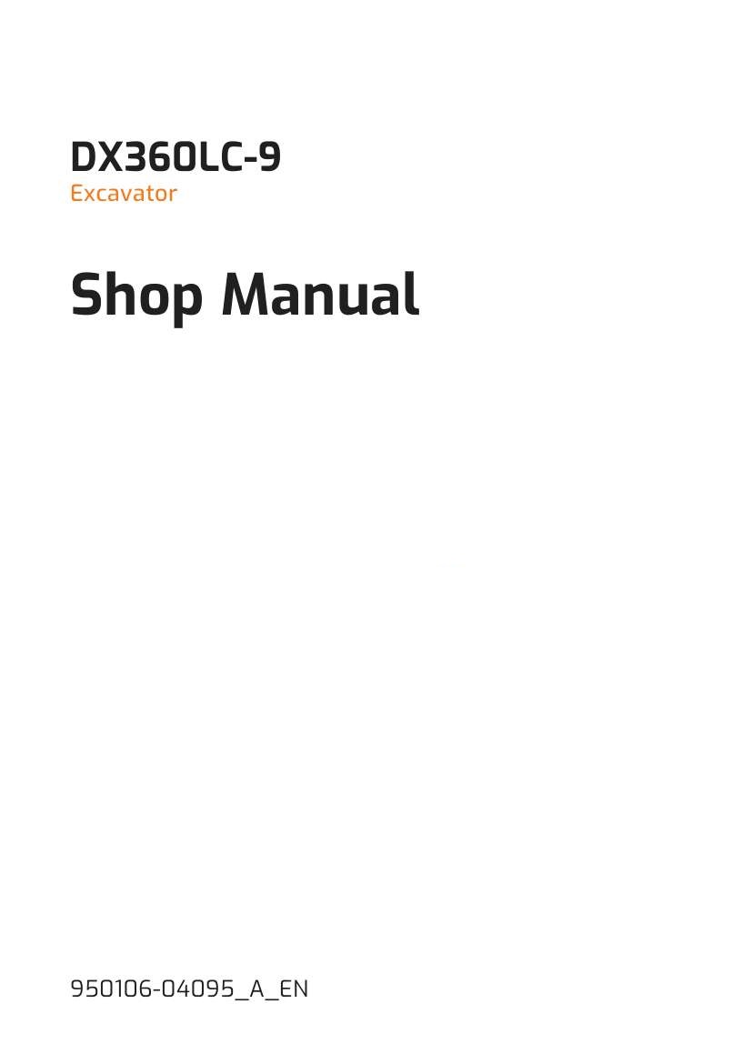 Develon Crawler Excavator DX360LC 9 Shop Manual 950106 04095 A EN (1)