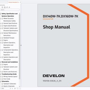 Develon Excavator DX140W 7K Shop Manual 950106 03636 A EN (1)