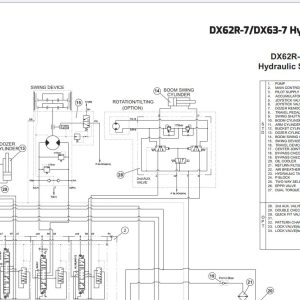 Develon Excavator DX62R 7 DX63 7 Electrical Hydraulic Schematics 1