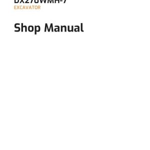 Develon Material Handler DX270WMH 7 Shop Manual 950106 03632 A EN (1)