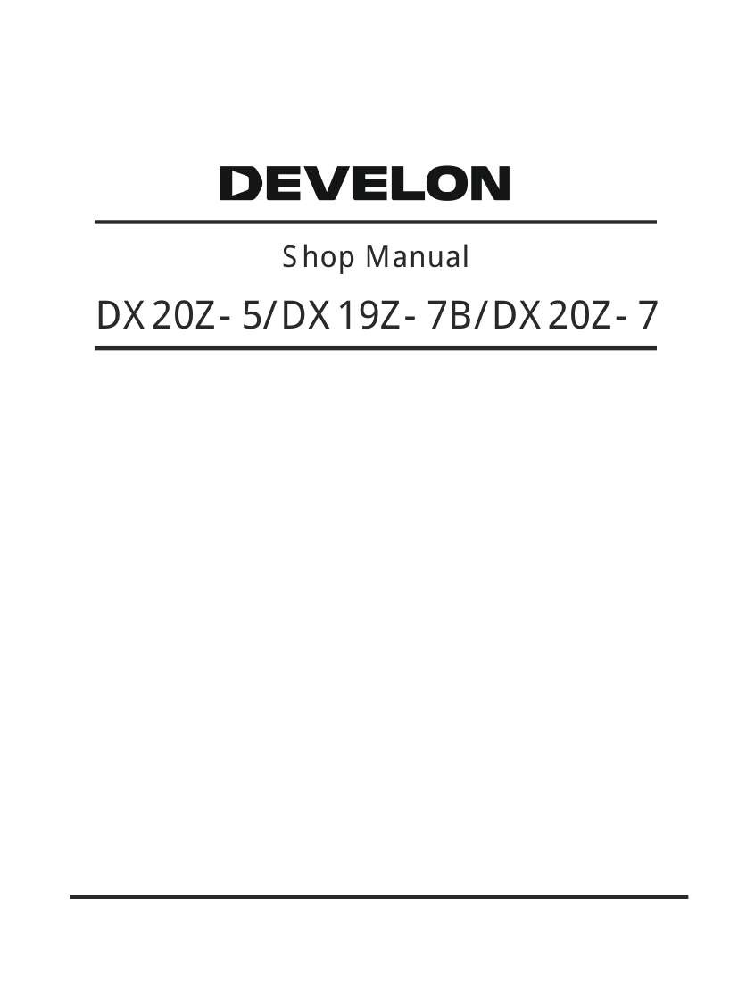 Develon Mini Excavator DX20Z 5 Shop Manual (1)