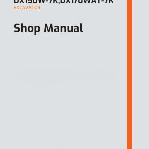 Develon Wheeled Excavator DX150W 7K Shop Manual 950106 03638 A KO (1)