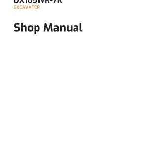 Develon Wheeled Excavator DX165WR 7K Shop Manual 950106 03639 A EN (1)
