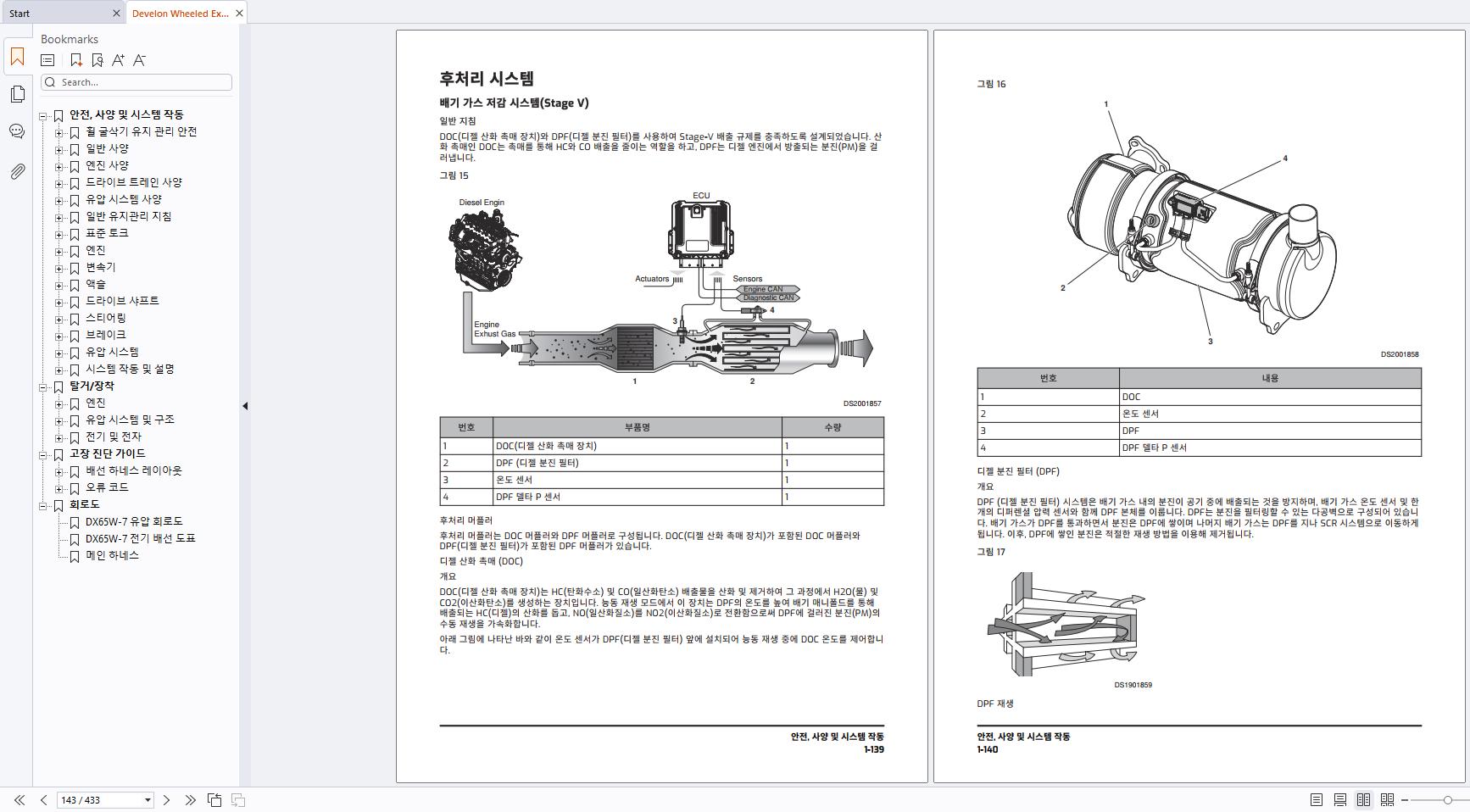 Develon Wheeled Excavator DX65W 7 Shop Manual 950106 02449 B KO KR 2