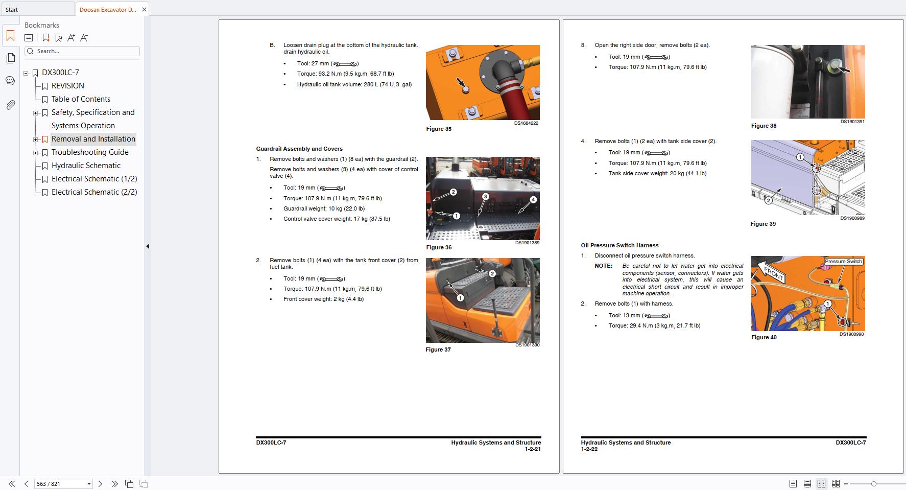 Doosan Excavator DX300LC 7 Shop Manual 950106 02120A (2)