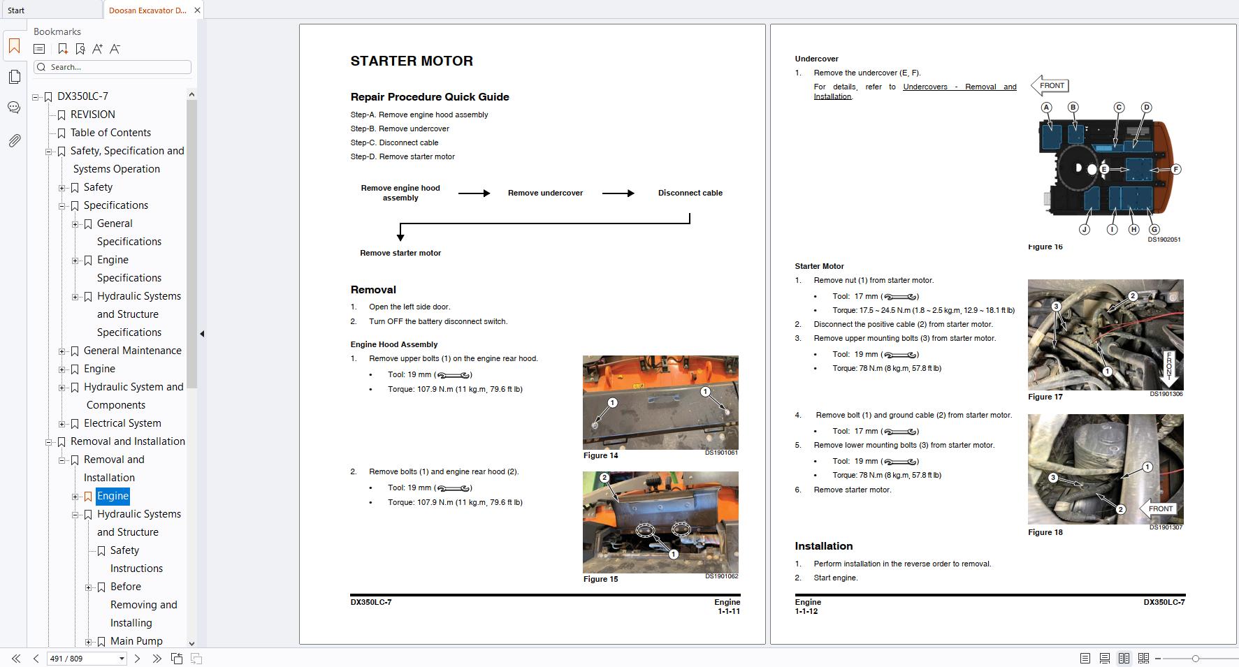 Doosan Excavator DX350LC 7 Shop Manual 950106 02123A (2)