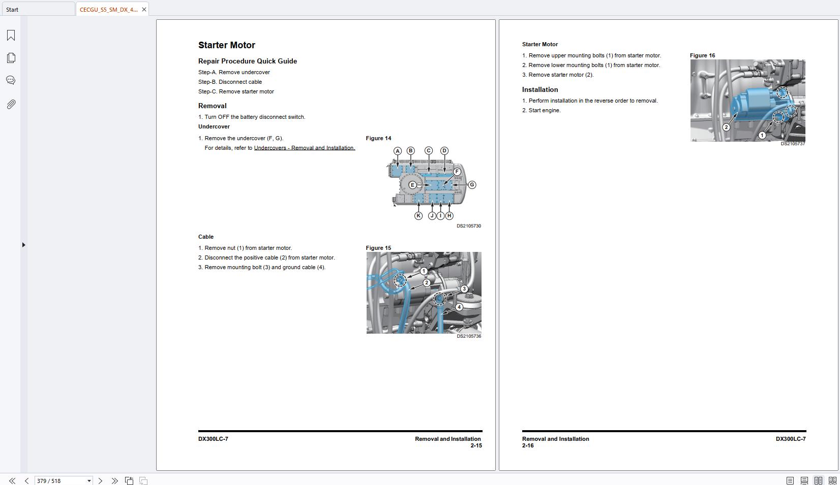 Doosan Excavator DX420LC 7K Shop Manual 950106 02922AEN (2)