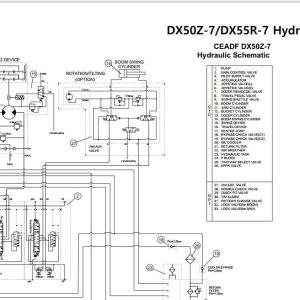 Doosan Excavator DX50Z 7 DX55R 7 Electrical Hydraulic Schematics 1