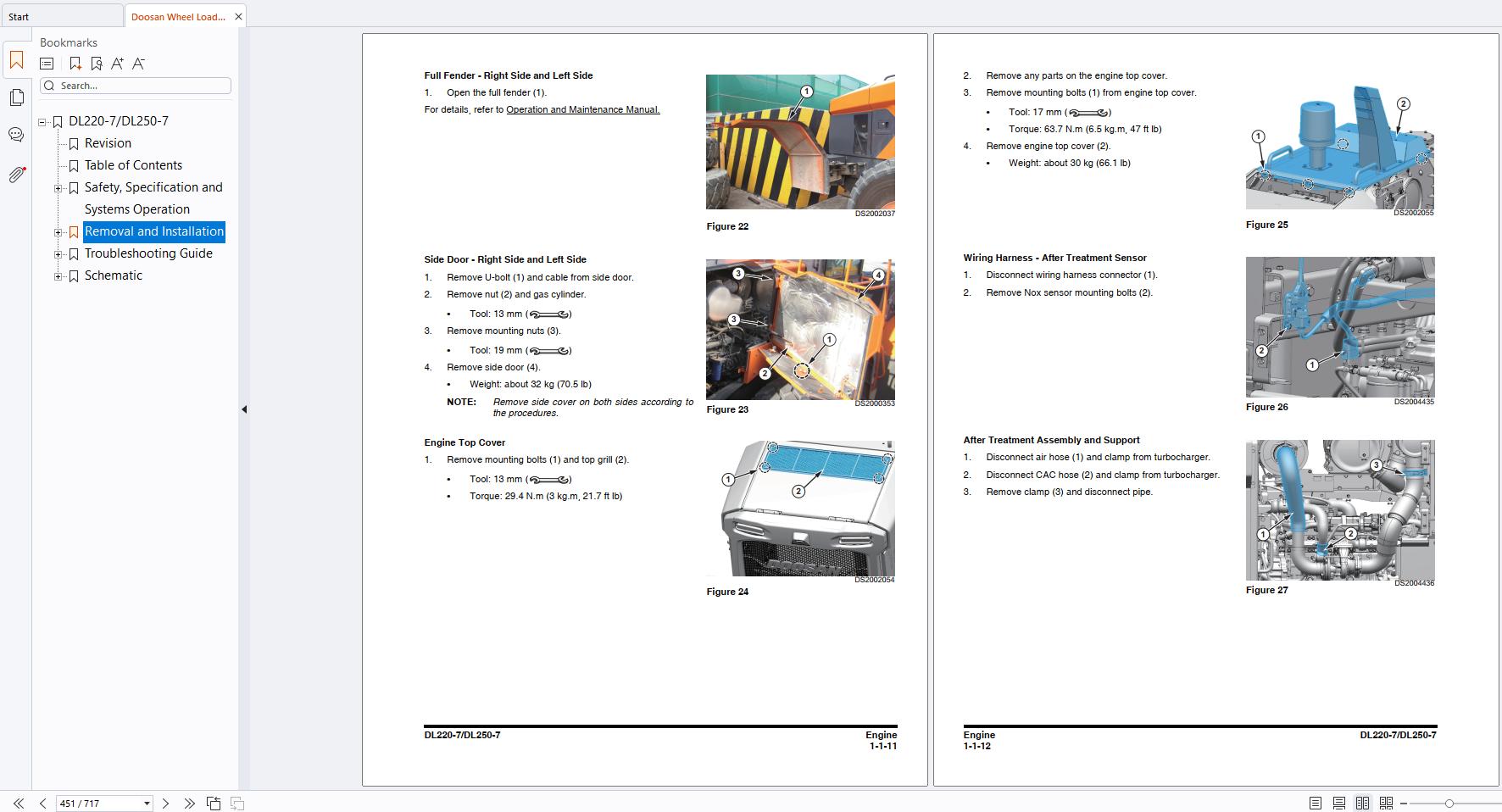 Doosan Wheel Loader DL220 7 Shop Manual 950106 02465AE (2)