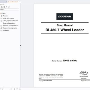 Doosan Wheel Loader DL480 7 Shop Manual 950106 02252BE (1)