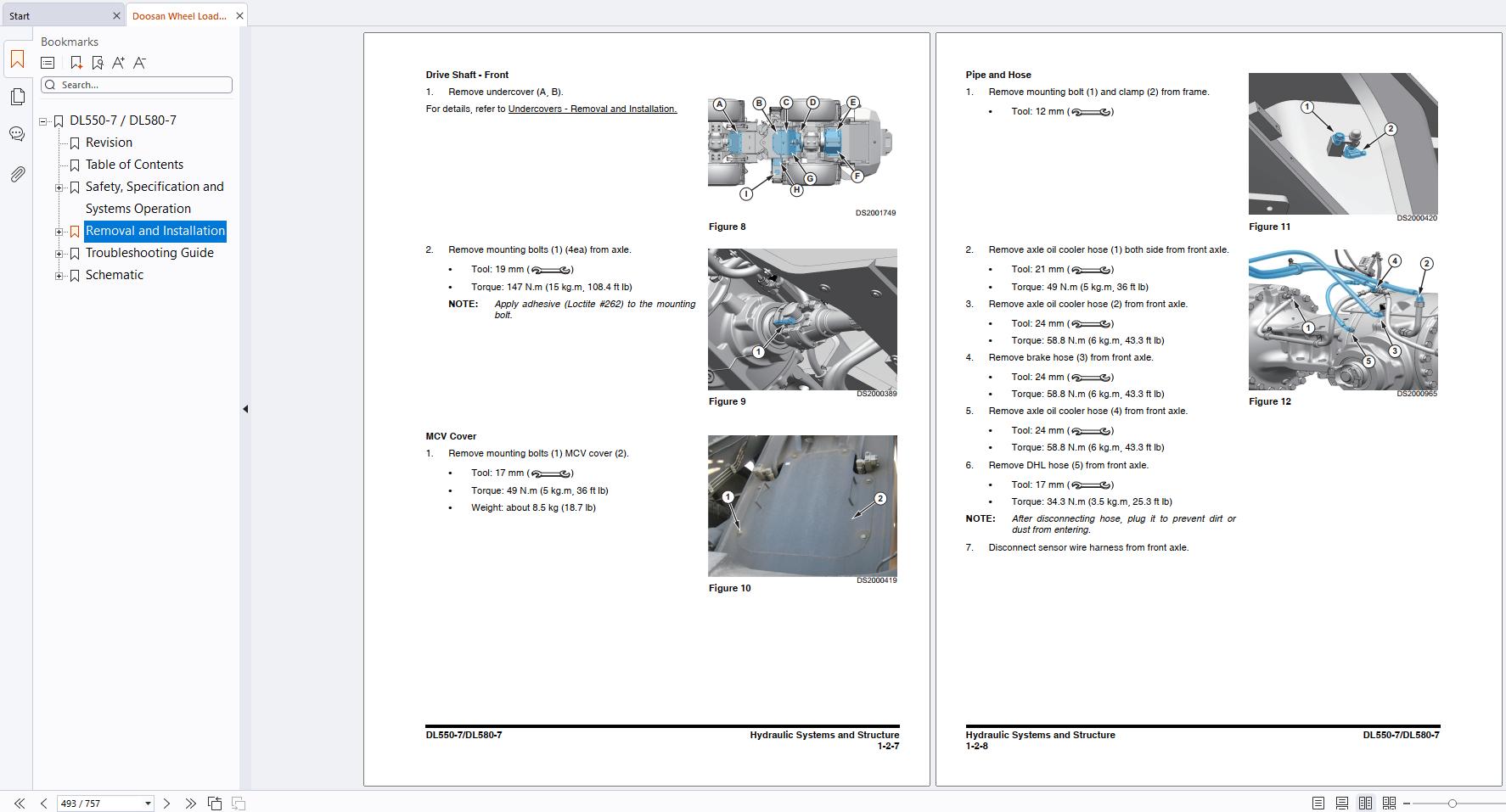 Doosan Wheel Loader DL580 7 Shop Manual 950106 02253BE (2)
