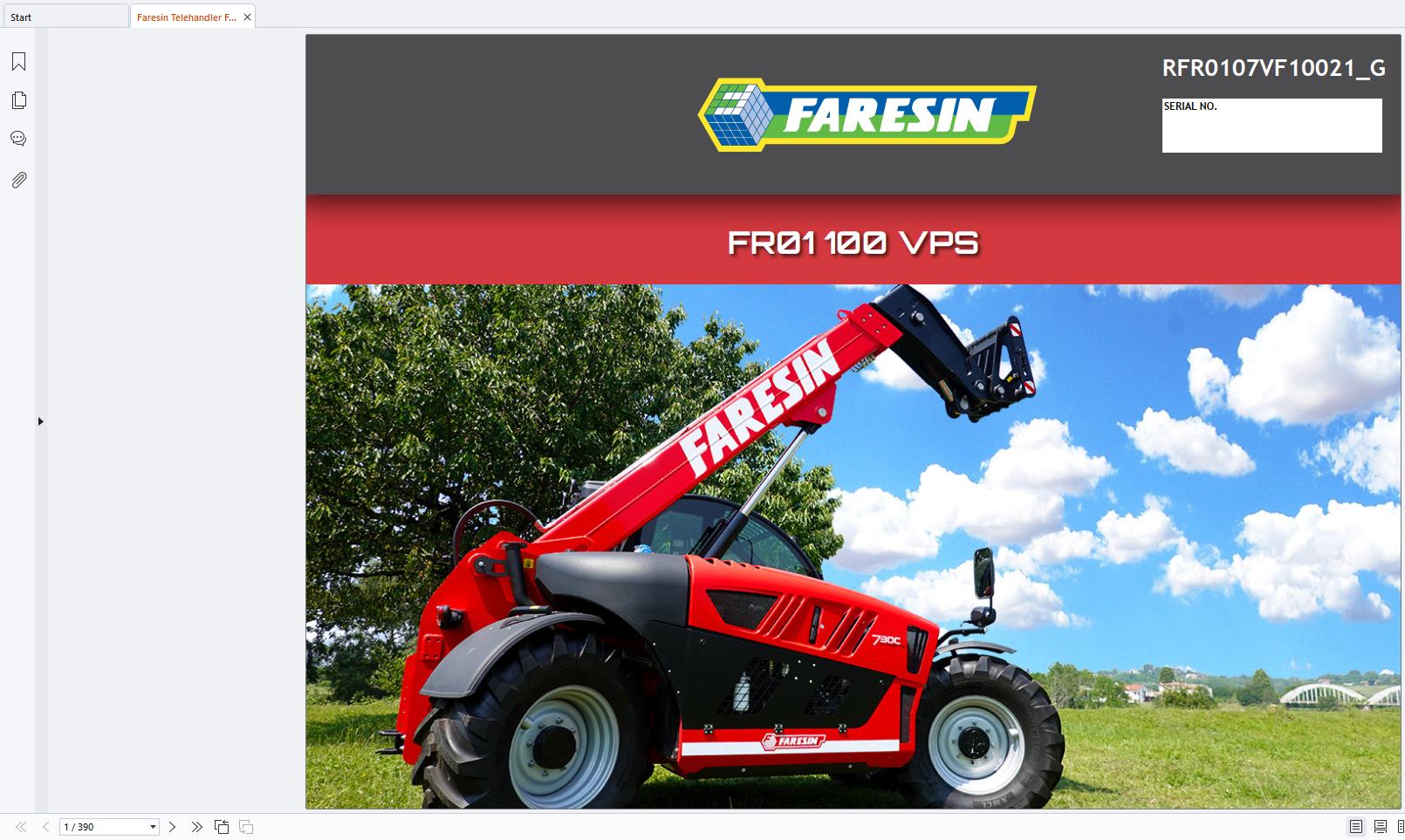 Faresin Telehandler Mixer Wagon Schematics Operators Parts Manual PDF Collection (11)