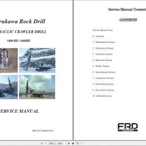 Furukawa Hydraulic Crawler Drill HCR1200 ED HCR1500 ED Service Manual 1